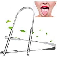 Los mejores  - Ealicere 2pcs Raspador de lengua- Acero inoxidable Limpiador de Lengua- Limpiadores de lengua Usado para Limpiando la…